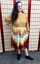 Dinosaur Fossils Midi Skirt With Pockets