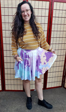 Pastel Pixel Nebula Skater Skirt with Pockets
