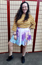 Pastel Pixel Nebula Skater Skirt with Pockets