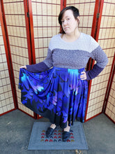 Raven Wings Midi Skirt with Pockets