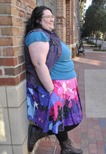Pixel Nebula Skater Skirt with Pockets