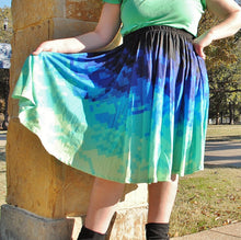 Pixel Tides Midi Skirt With Pockets