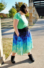 Pixel Tides Midi Skirt With Pockets