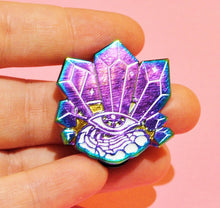 Crystal Eye Pin - Rainbow Metal Enamel Pin