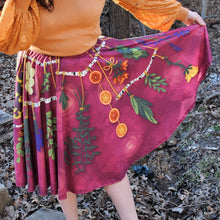 Drying Herbs Midi Skirt With Pockets