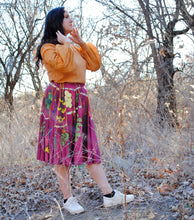 Drying Herbs Midi Skirt With Pockets