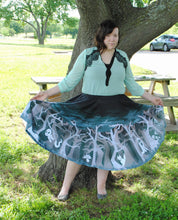 Spooky Forest Midi Skirt with Pockets