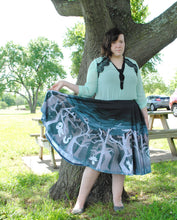 Spooky Forest Midi Skirt with Pockets