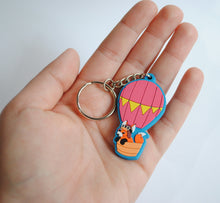 Hot Air Balloon Fox PVC Keychain