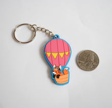 Hot Air Balloon Fox PVC Keychain