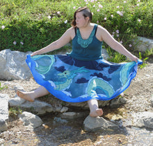 Sea Serpent Midi Skirt with Pockets