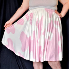 Cow Print (Strawberry Milk) Midi Skirt With Pockets