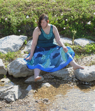 Sea Serpent Midi Skirt with Pockets
