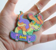 Skateboard Pup PVC Keychain