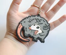 Screaming Opossum PVC Keychain