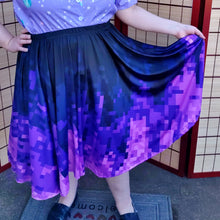 Pixel Goth Midi Skirt With Pockets