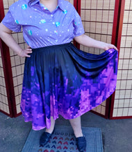 Pixel Goth Midi Skirt With Pockets