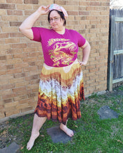 Dinosaur Fossils Midi Skirt With Pockets