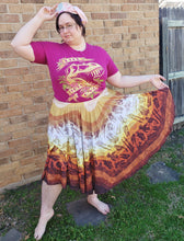 Dinosaur Fossils Midi Skirt With Pockets