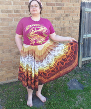 Dinosaur Fossils Midi Skirt With Pockets