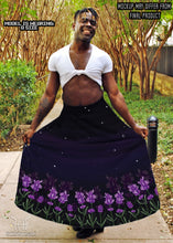 Lavender Midnight Maxi Skirt with Pockets