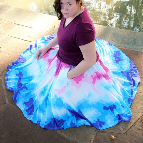 SECONDS: Pixel Radar Midi Skirt With Pockets