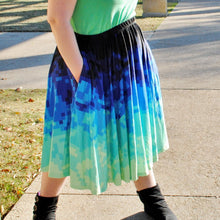 Pixel Tides Midi Skirt With Pockets